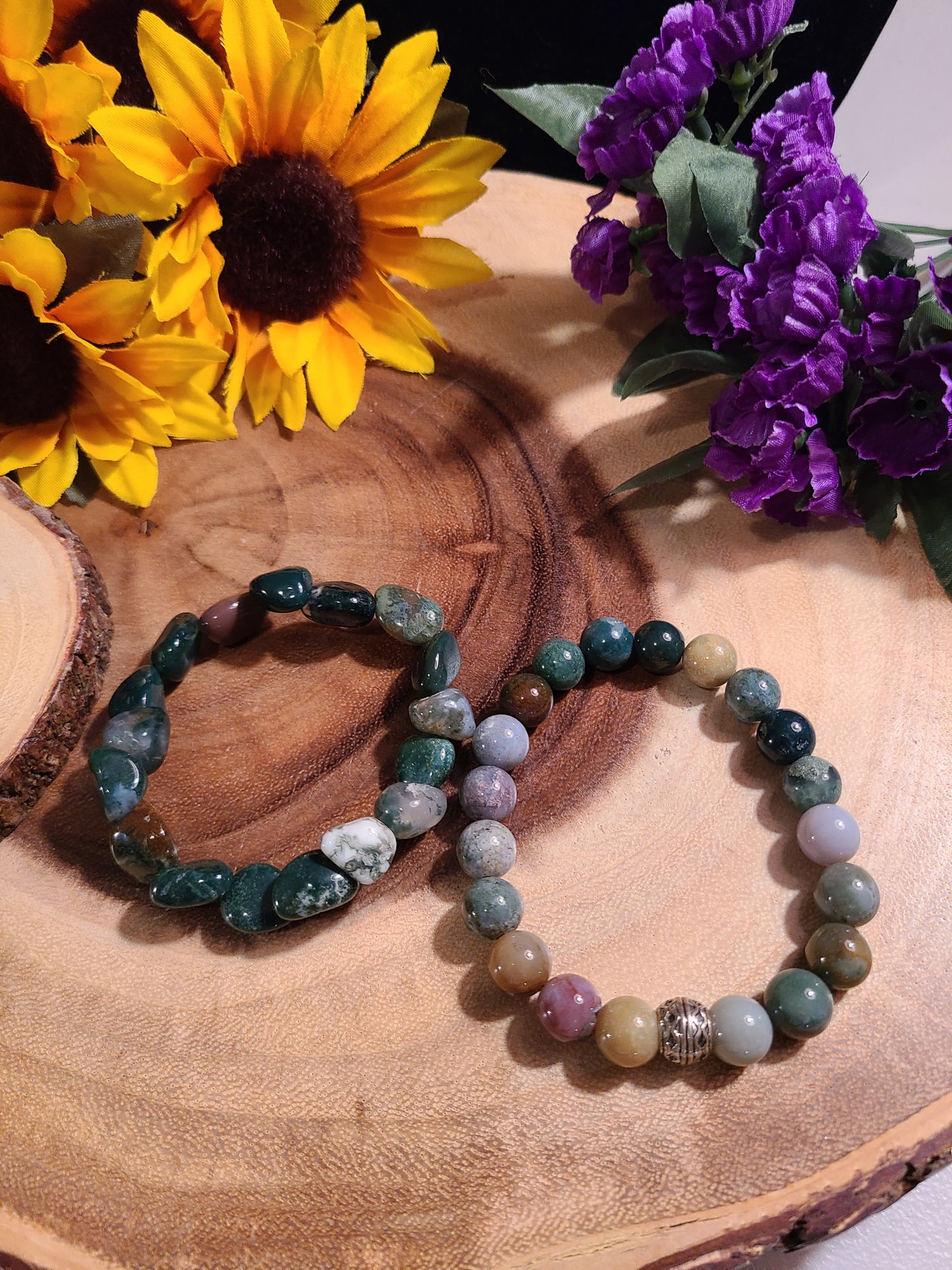 Gemstone Stretch Bracelets - N through P