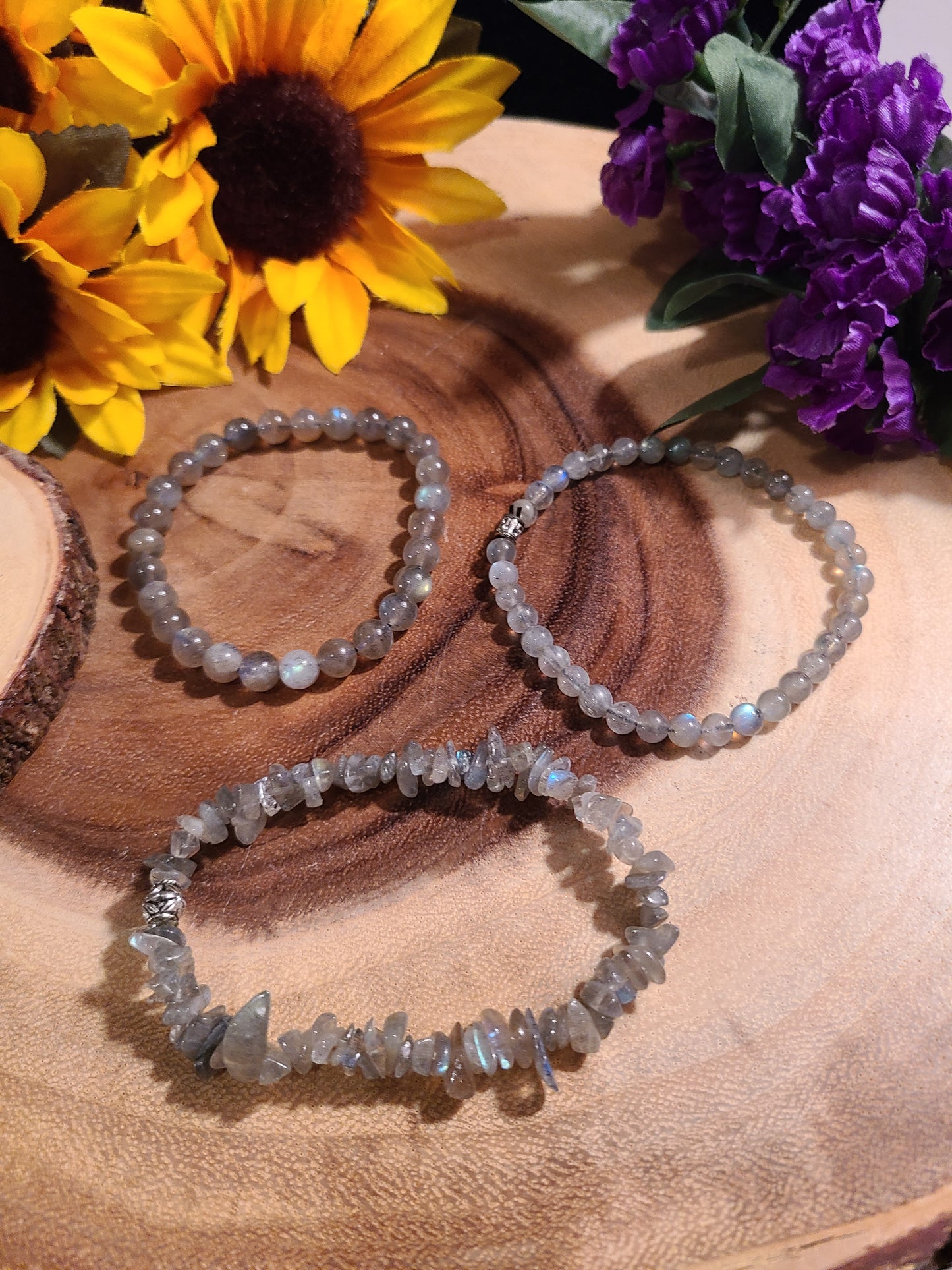 Gemstone Stretch Bracelets - K through M