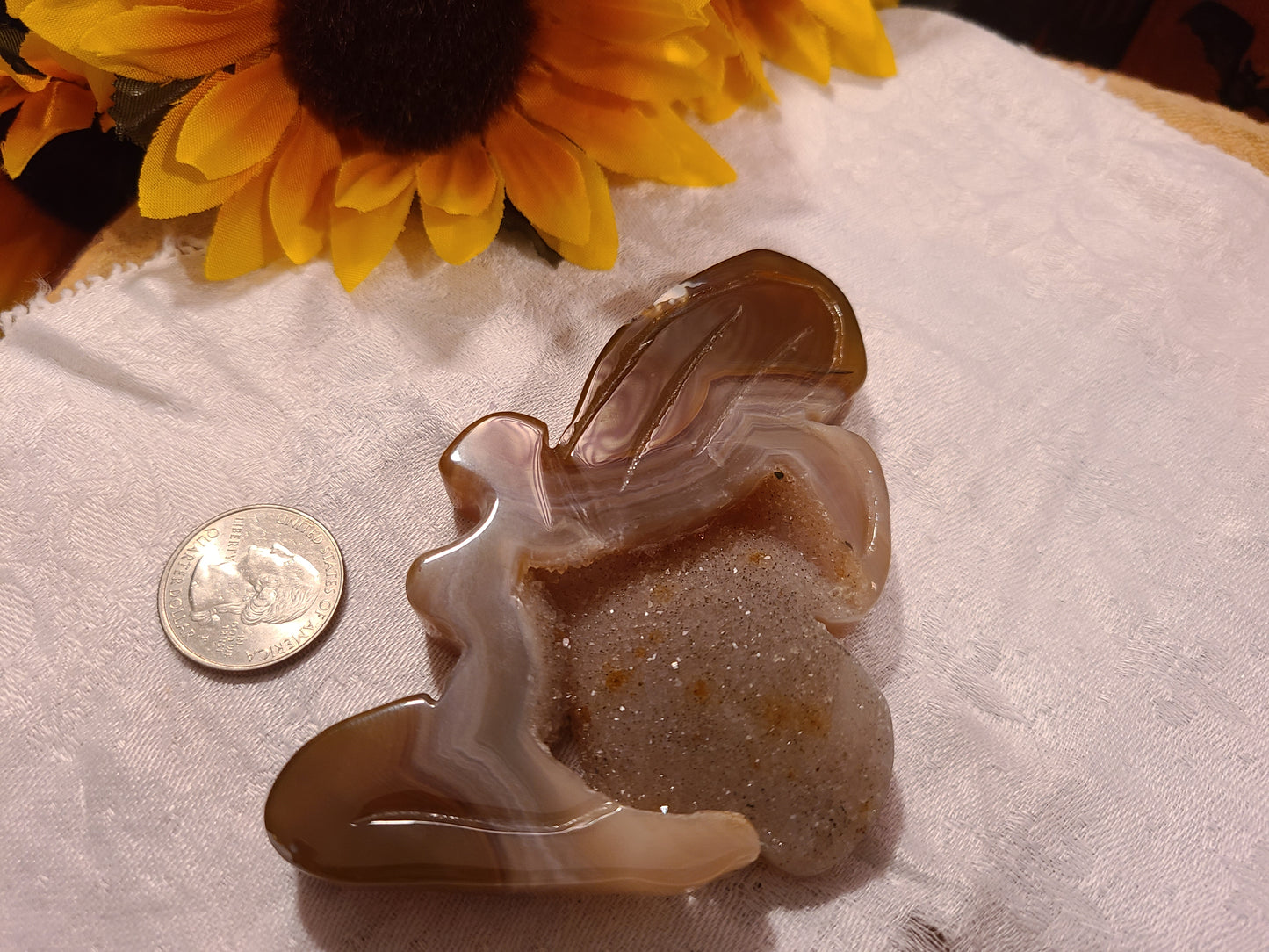 Druzy Agate Angel & Fairy Carvings