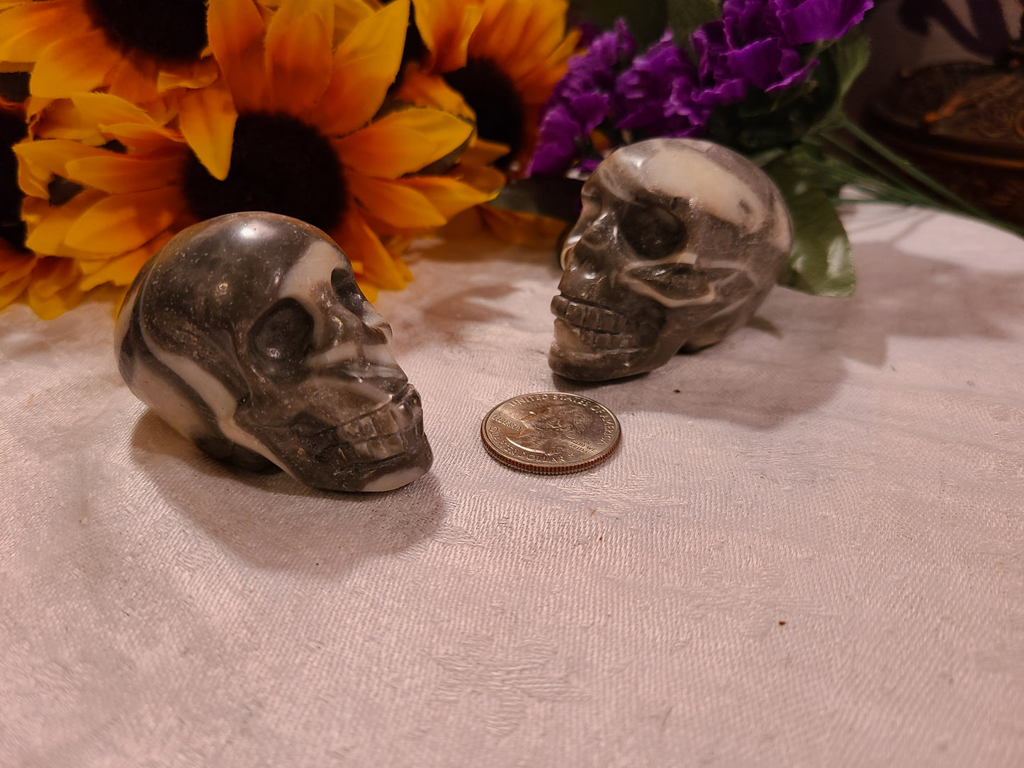 Assorted Rare Gemstone Carved Skulls - 2"