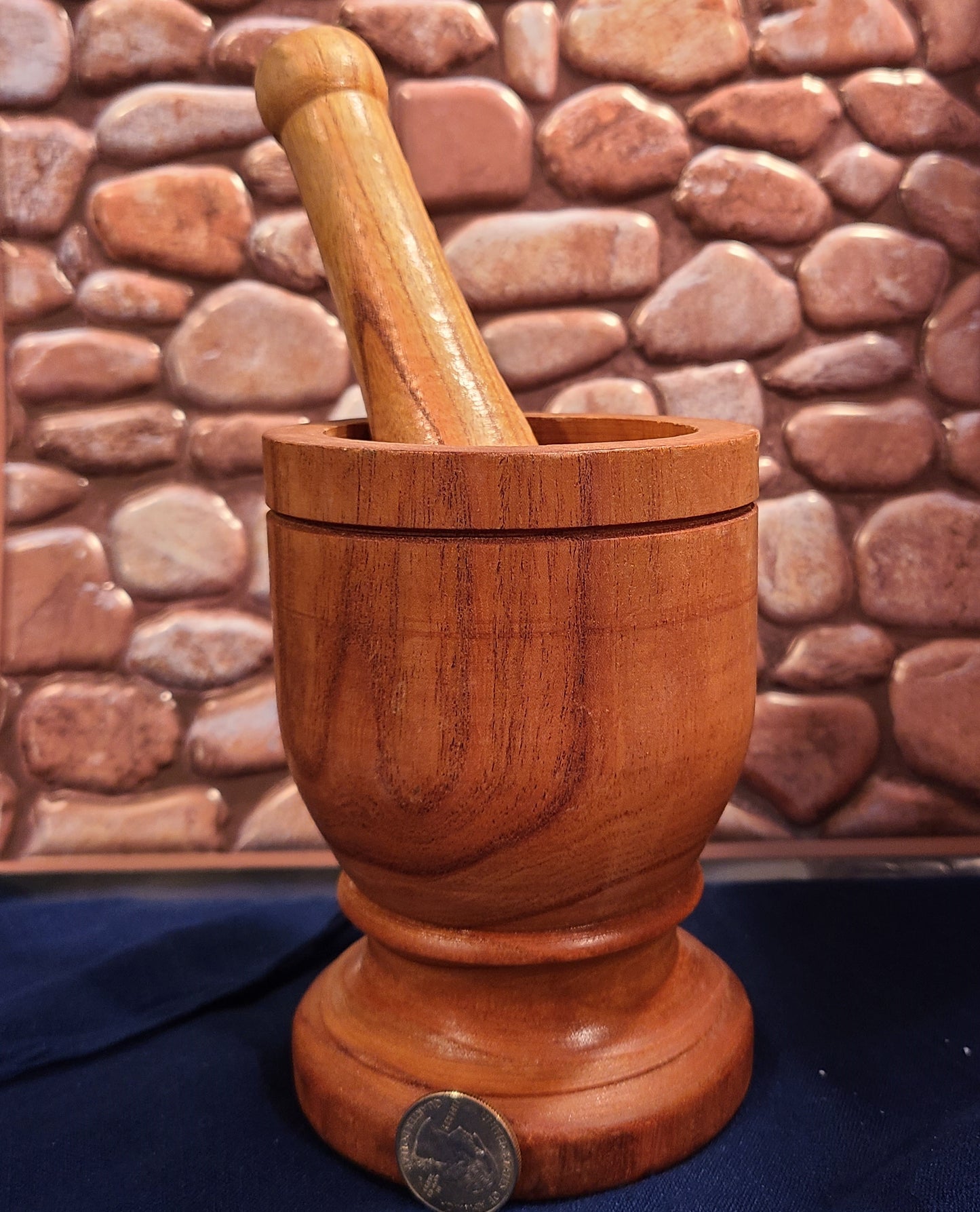 Hand-crafted Peachwood Mortar & Pestles