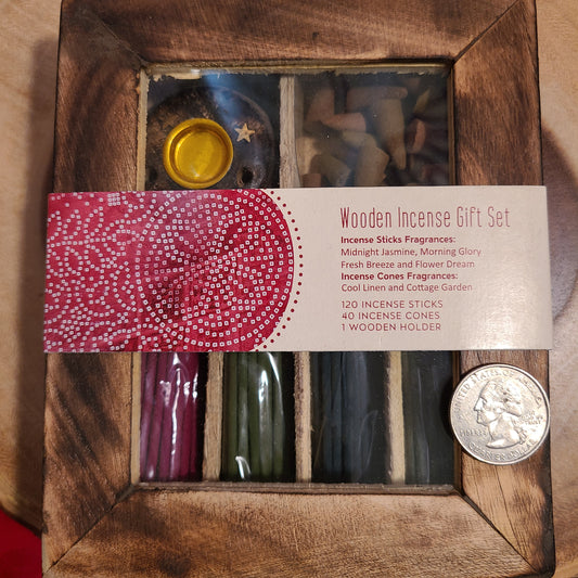 Incense Gift Set in Wooden Box