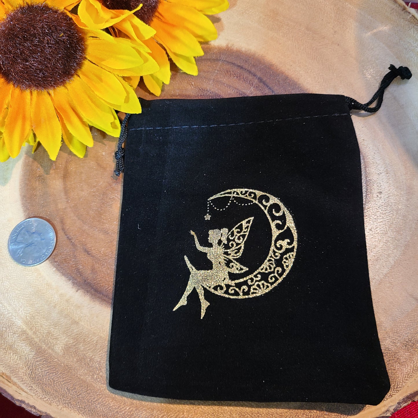 Black Velvet Drawstring Bags