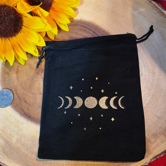 Black Velvet Drawstring Bags