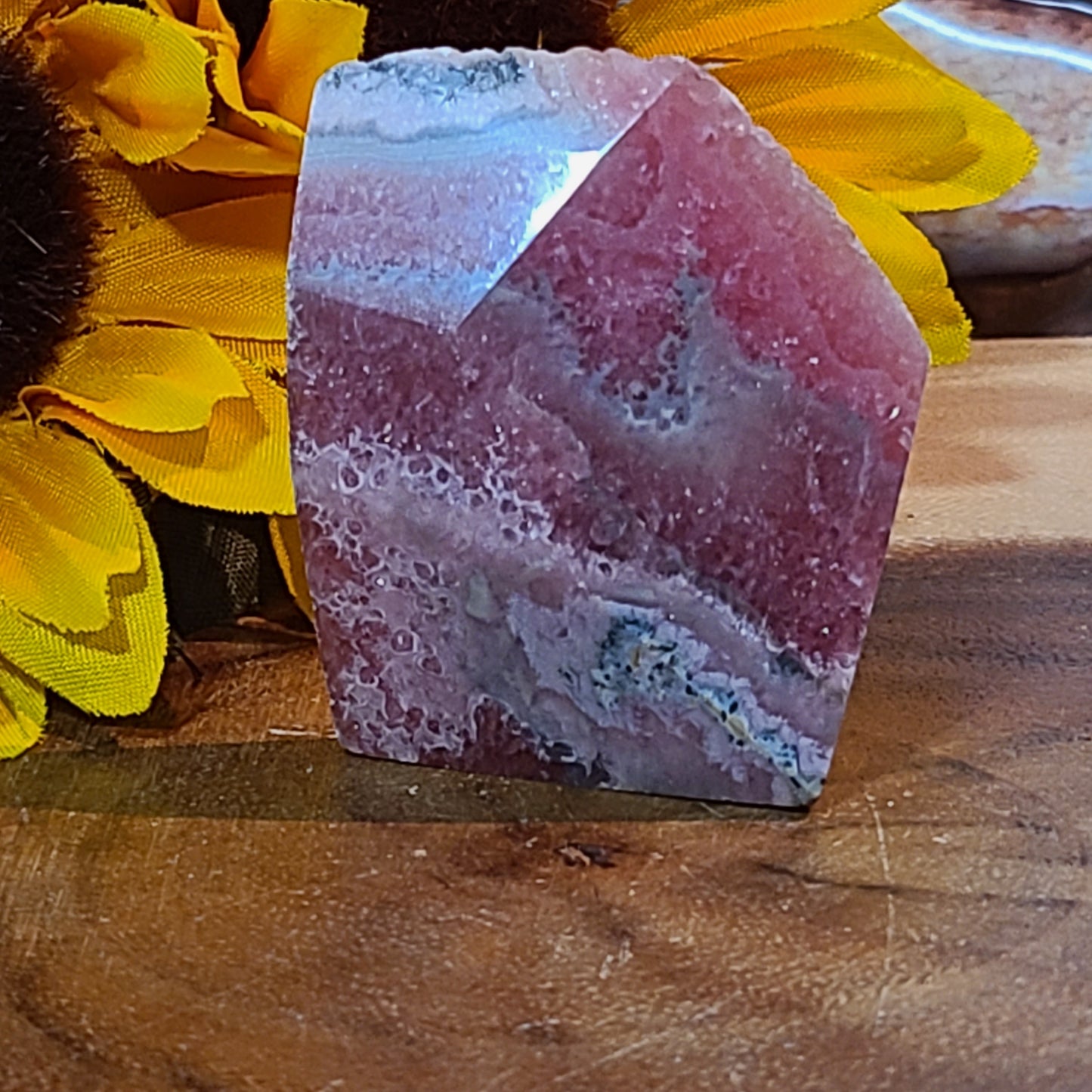 Polished Rhodochrosite Polygon Freeform