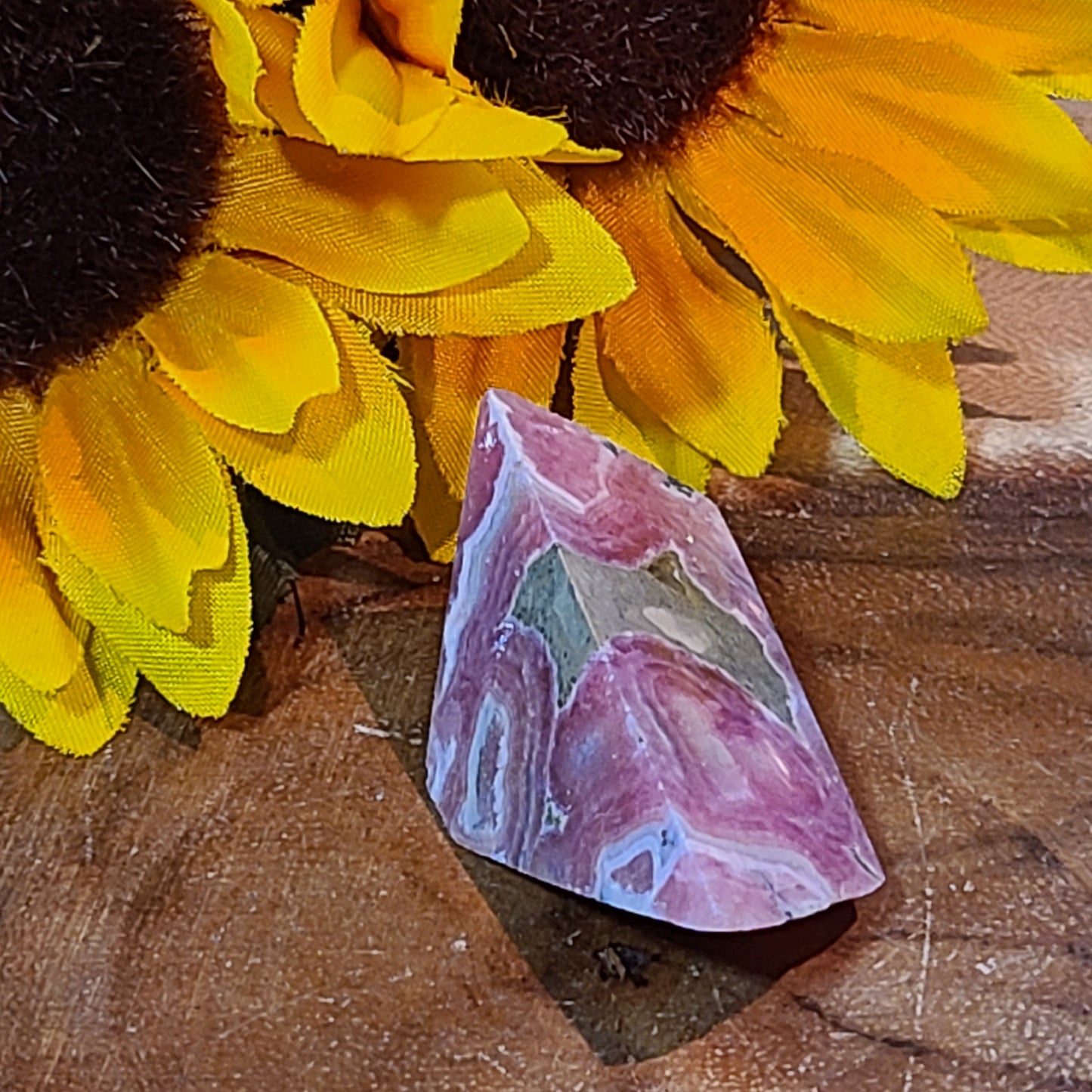 Polished Rhodochrosite Polygon Freeform