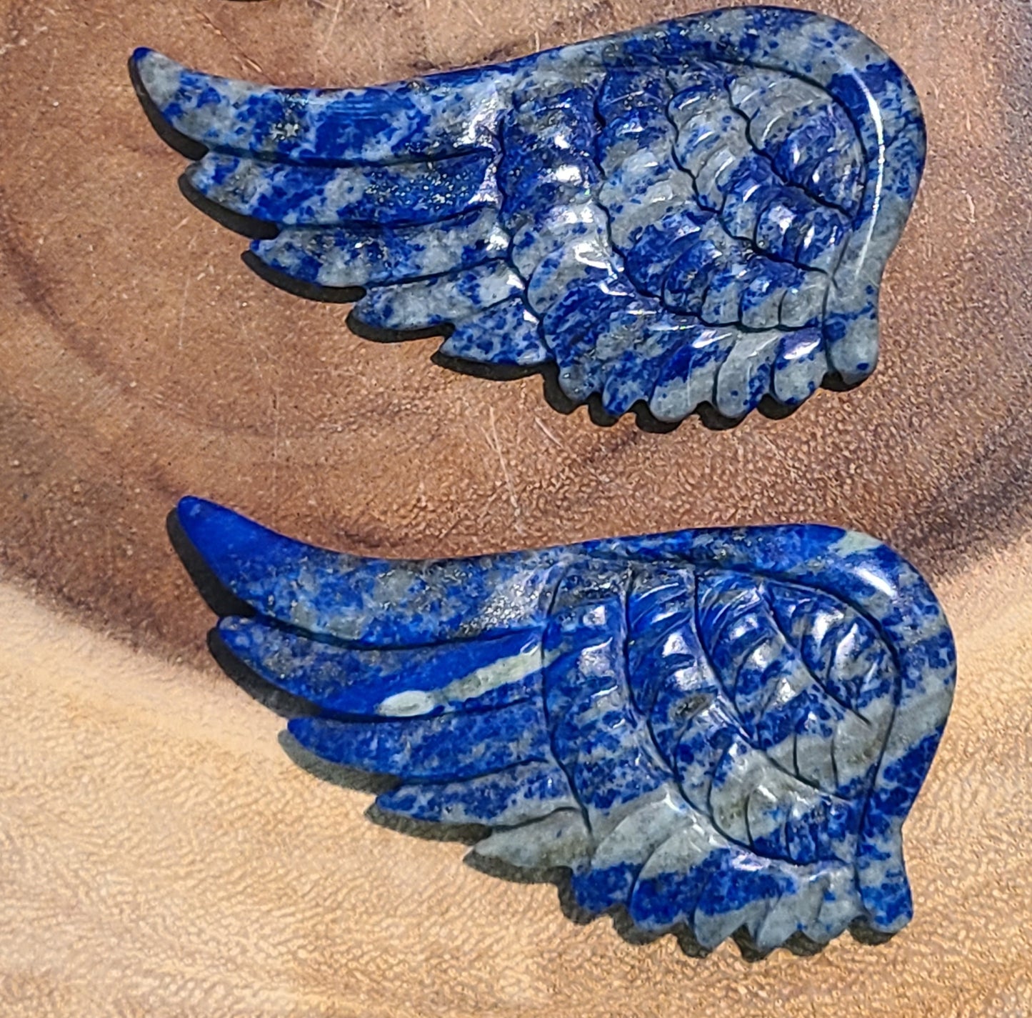 Hand-carved Gemstone Angel Wings