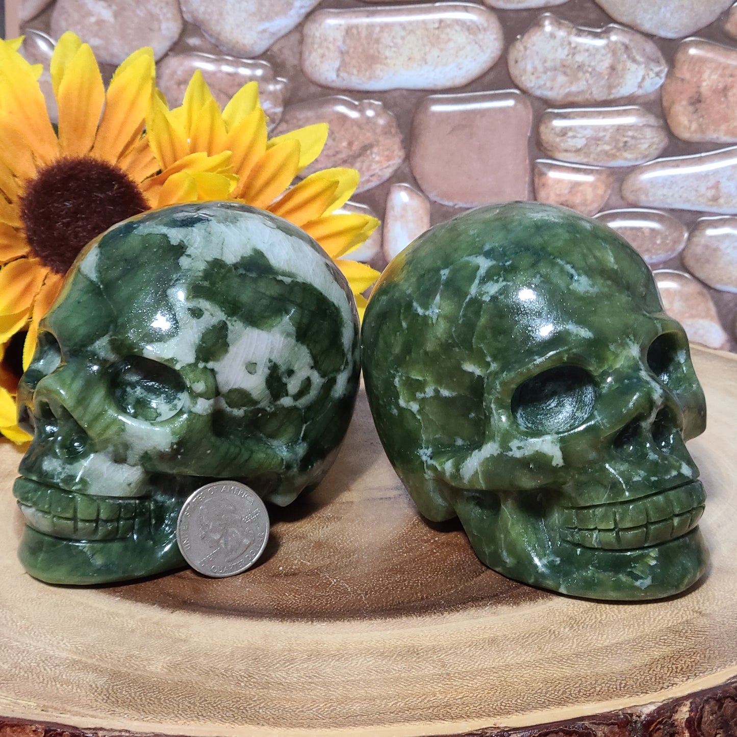 Carved Jade Skulls