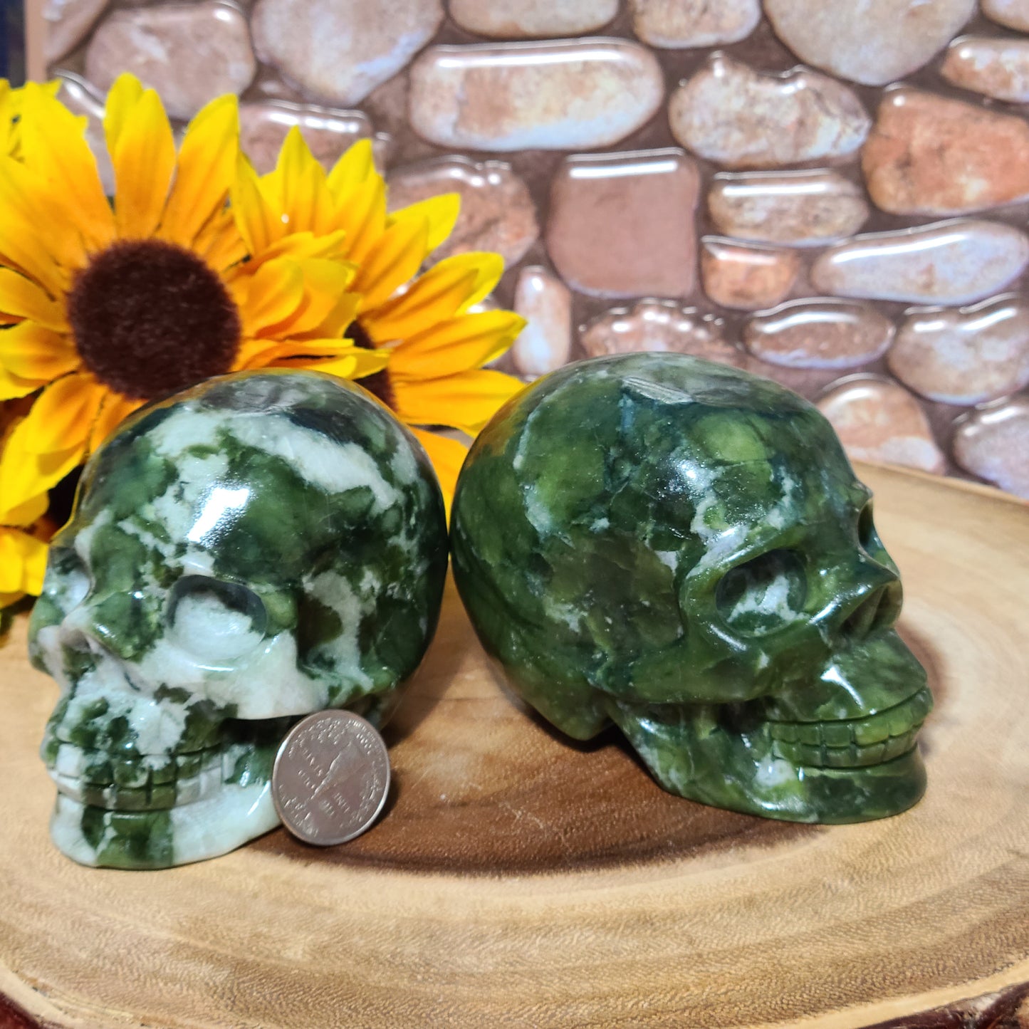 Carved Jade Skulls