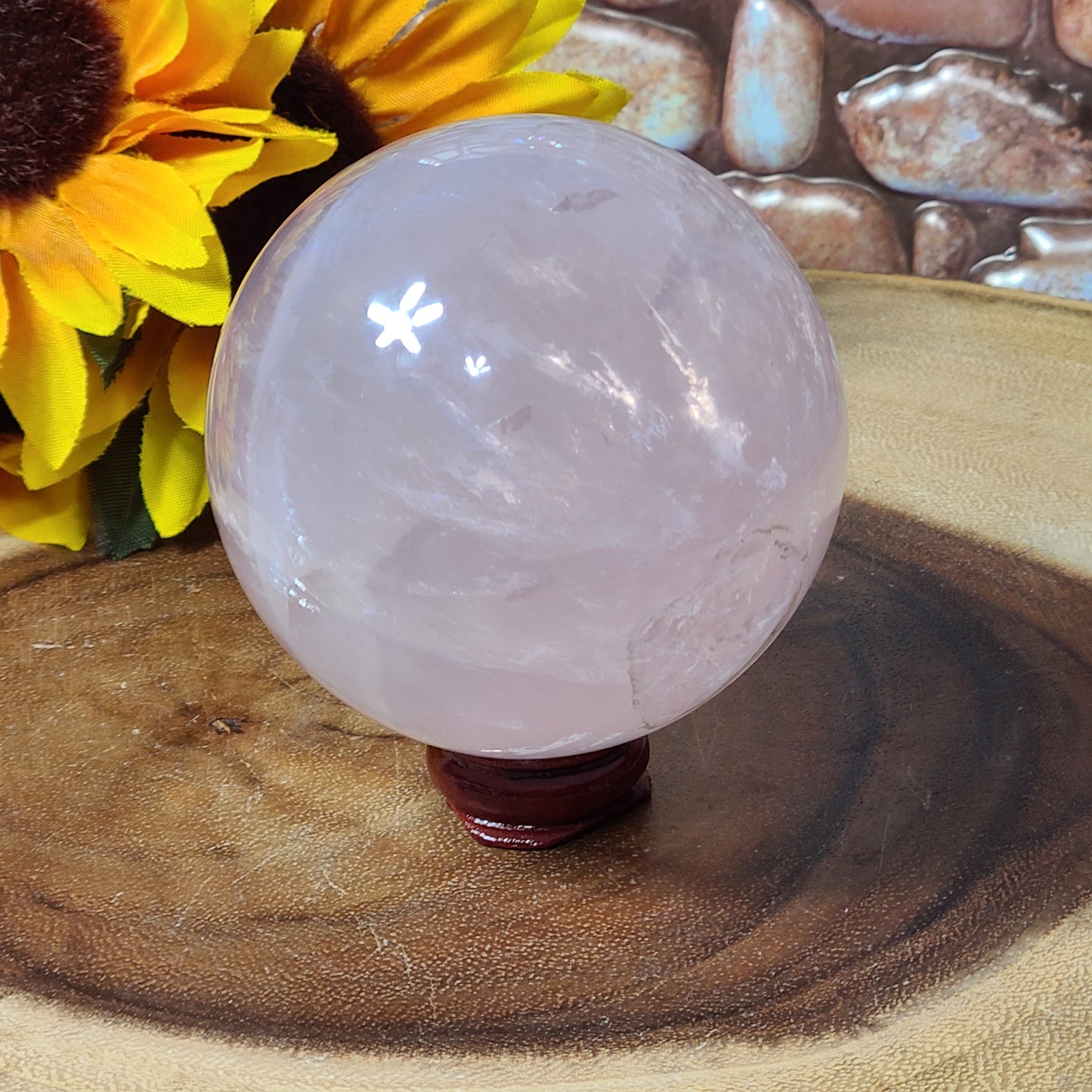 Star Rose Quartz Spheres