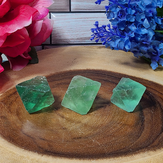 Green Fluorite Octahedrons