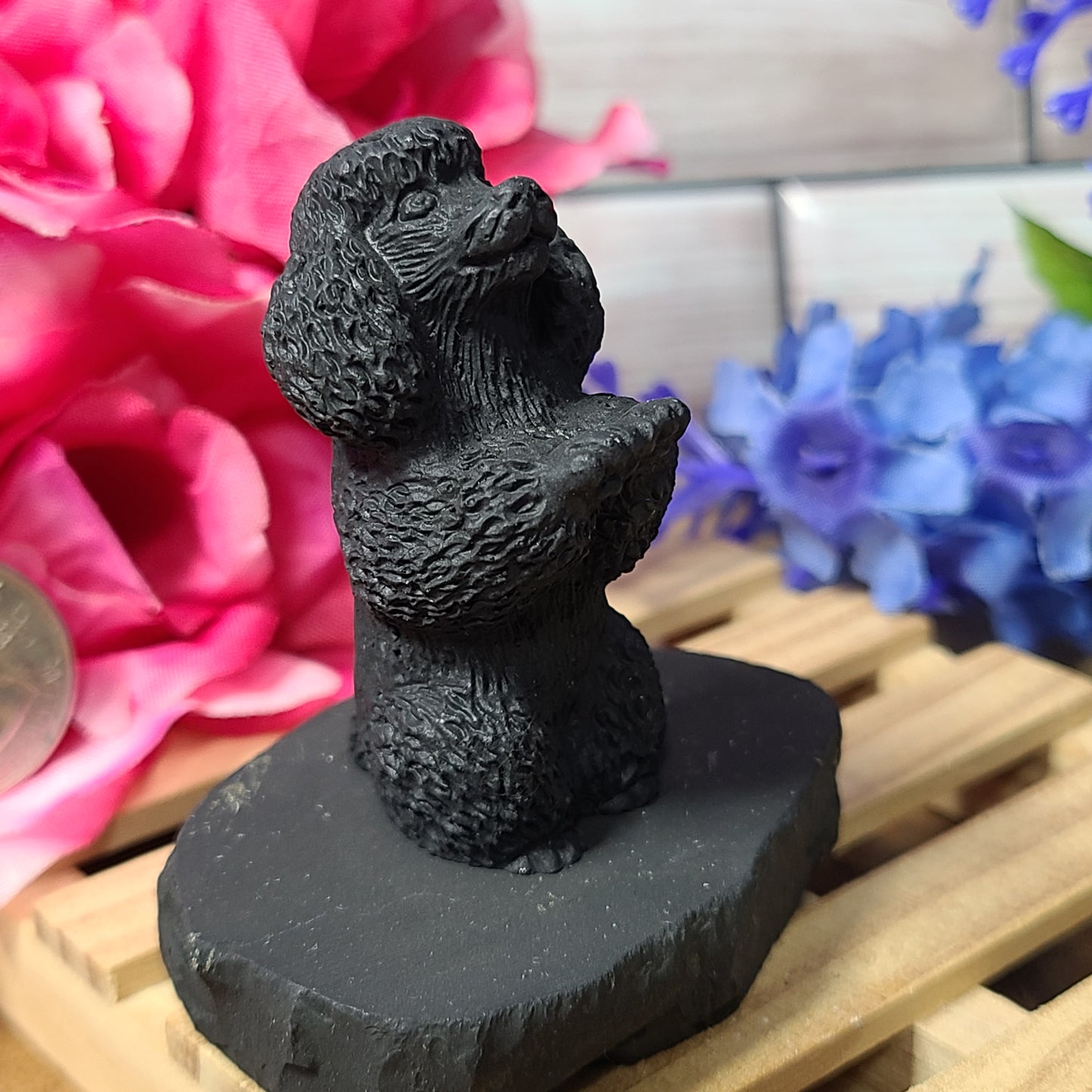 Carved Shungite Dog