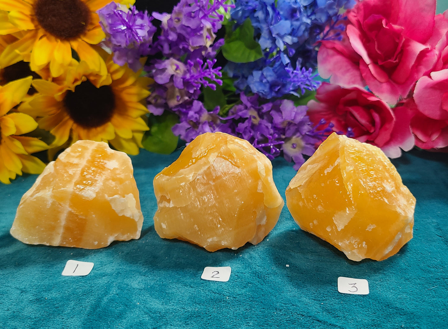 Large Orange Calcite Chunks