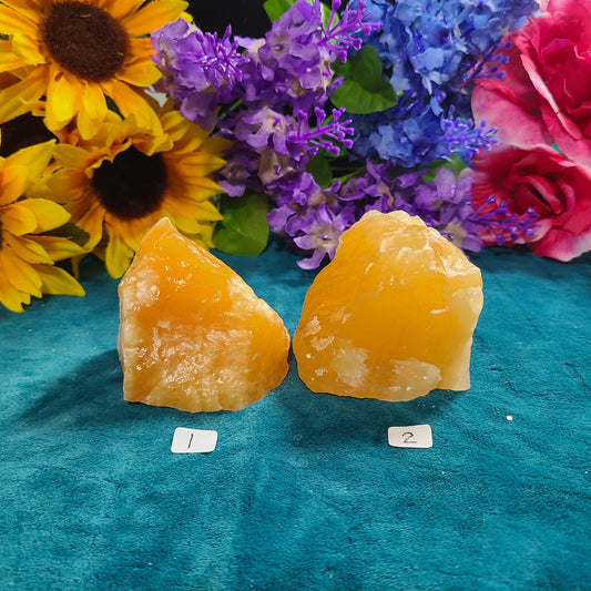 Large Orange Calcite Chunks