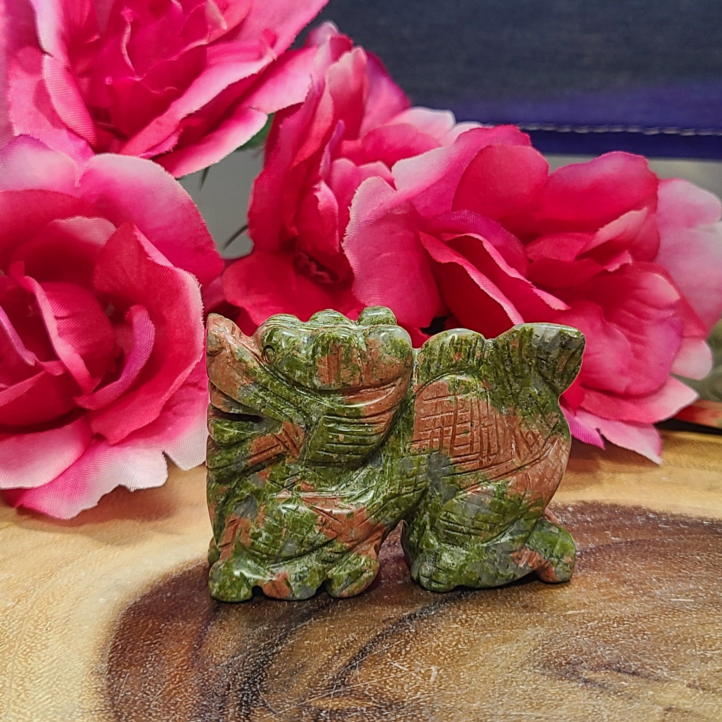 Carved Unakite Dragon