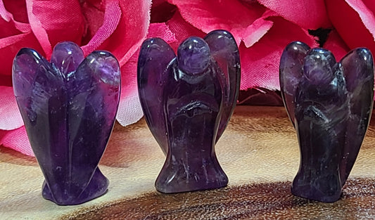 1.5" Carved Gemstone Angels