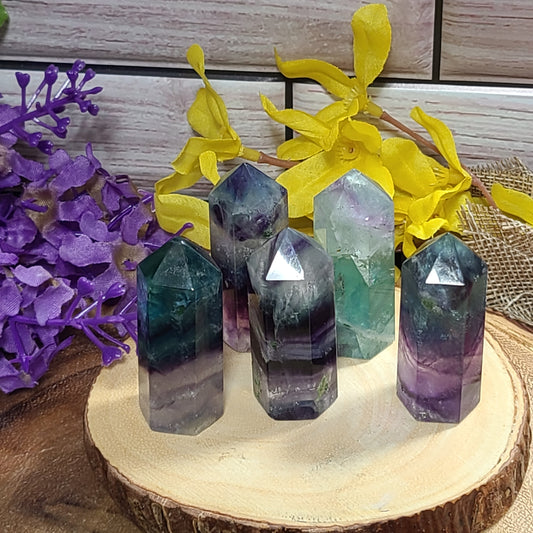 Collector Quality Rainbow Fluorite Towers