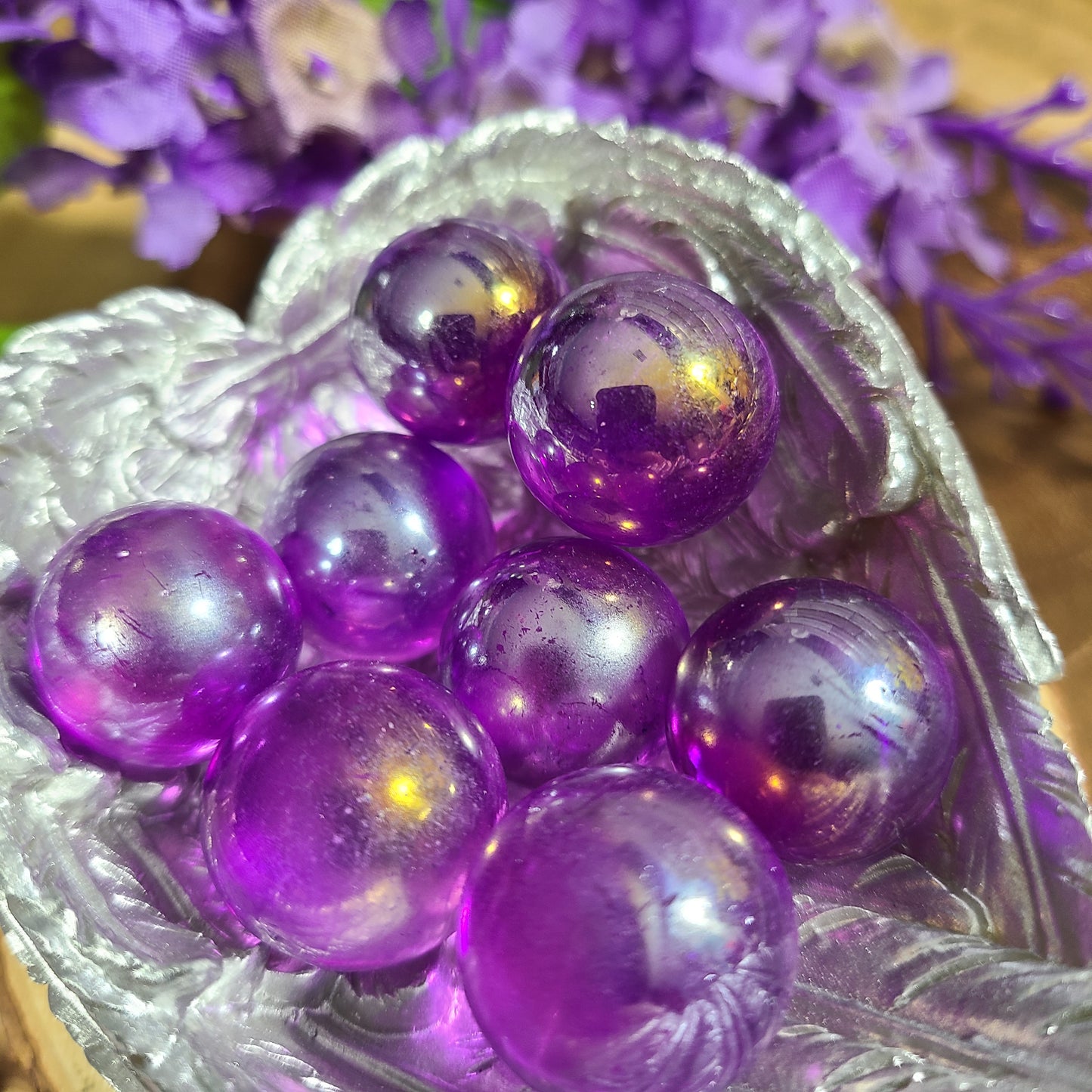 Aura Quartz Spheres - For Strength, Fortitude & Mental Acquity