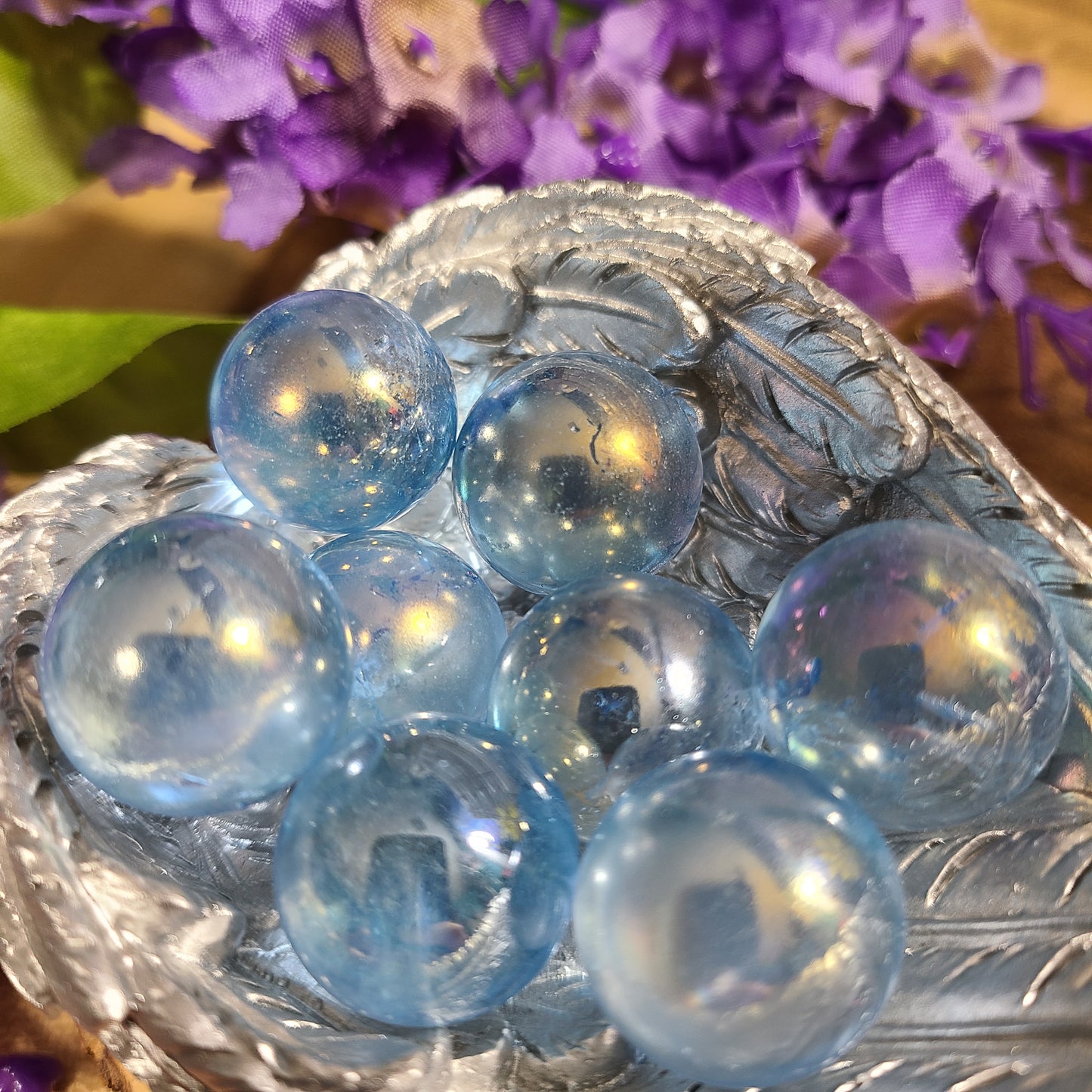 Aura Quartz Spheres - For Strength, Fortitude & Mental Acquity