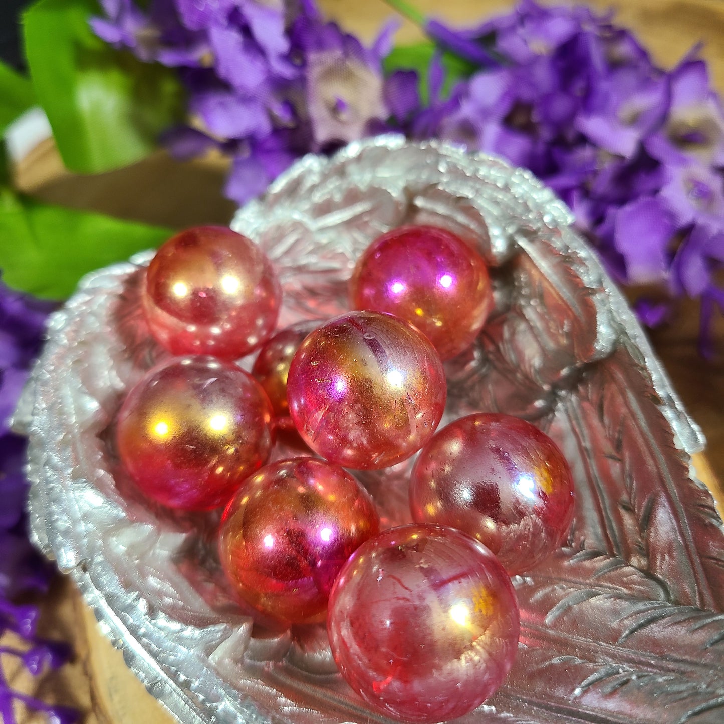 Aura Quartz Spheres - For Strength, Fortitude & Mental Acquity