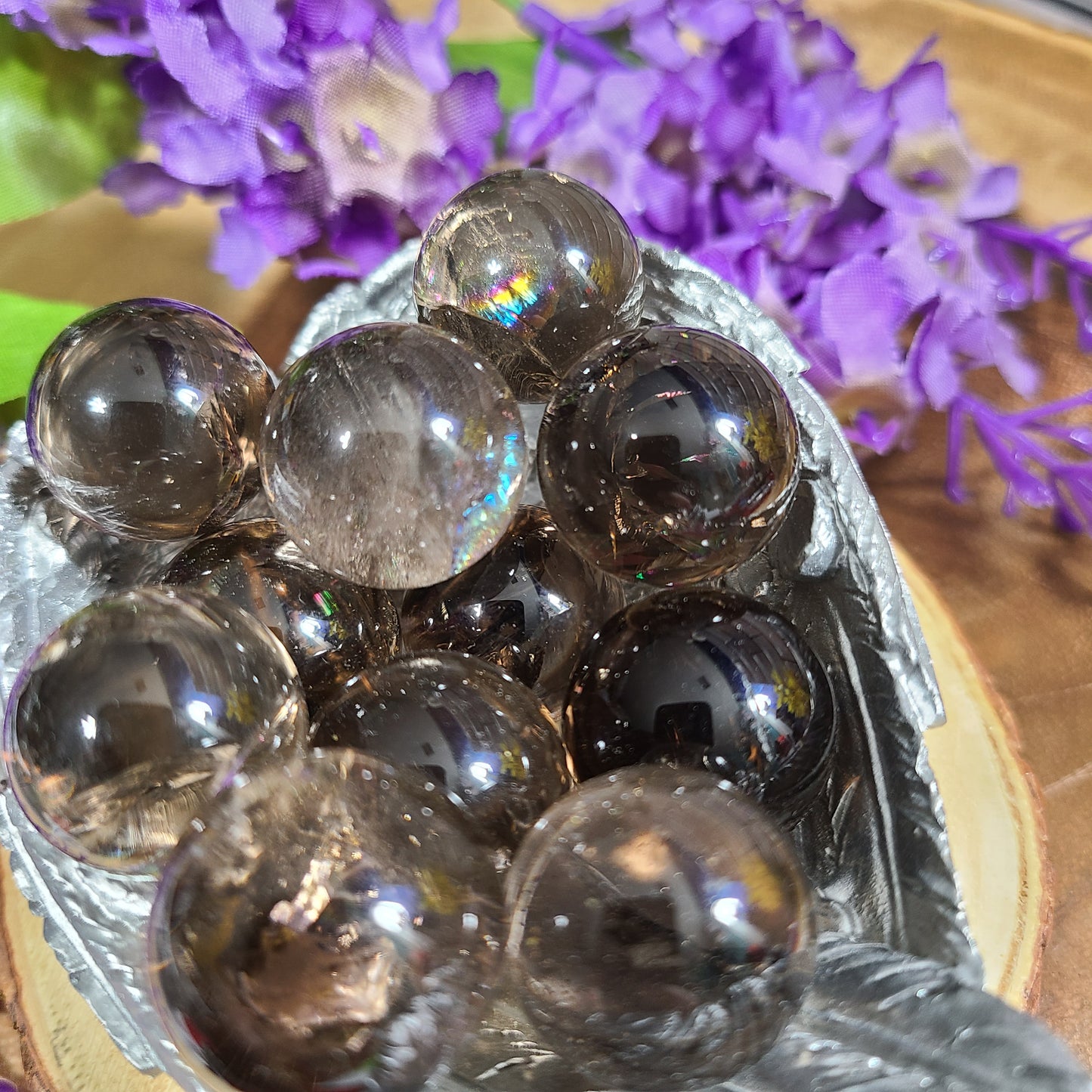 Smoky Quartz Spheres - For Cleansing, Protecting & Transmuting