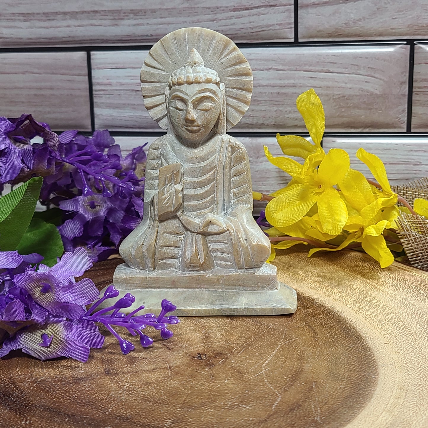 Zen Buddha Carved Soapstone Statue