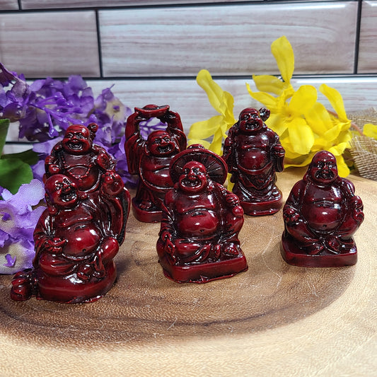 Laughing Buddha - Set of 6 - Wealth, Prosperity, Health