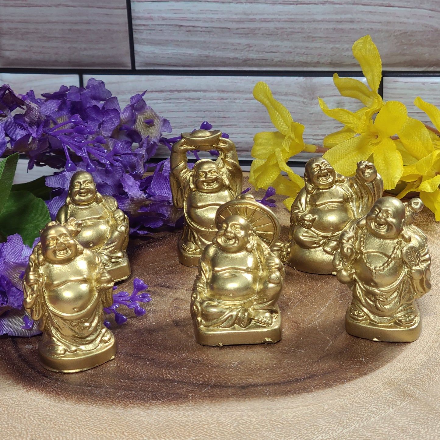 Laughing Buddha - Set of 6 - Wealth, Prosperity, Health