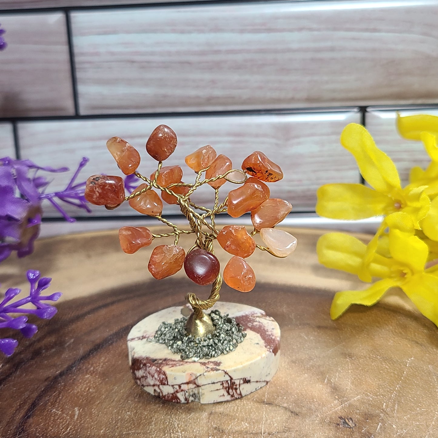 Carved Peruvian Gemstone Trees