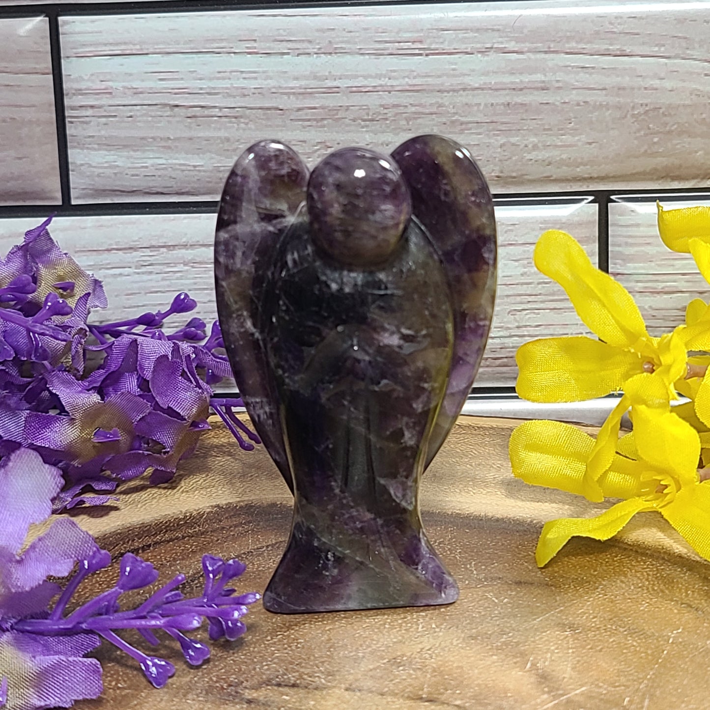 3" Carved Gemstone Angels