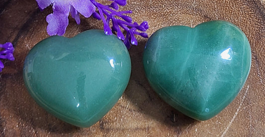 Aventurine - Large Carved Hearts