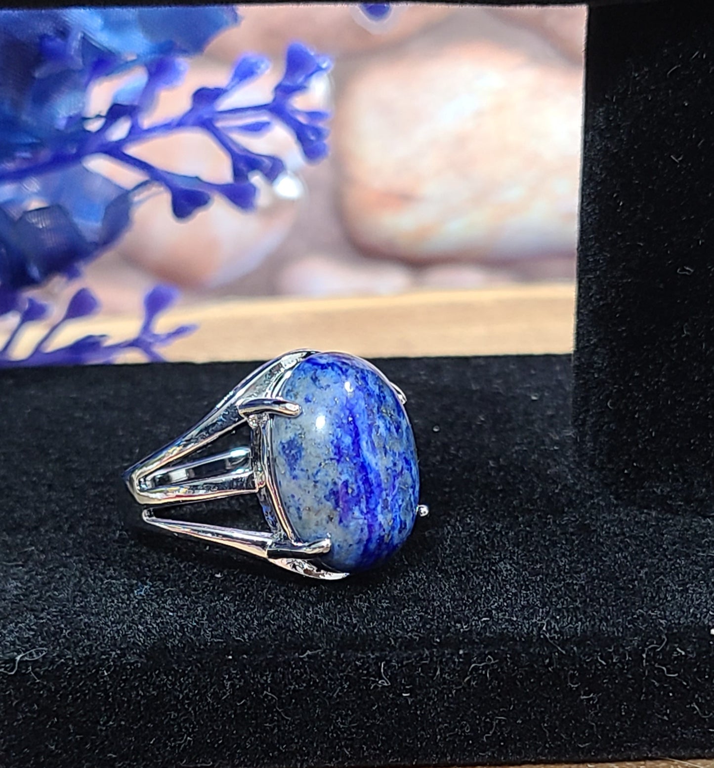 925 Sterling Silver Adjustable Lapis Lazuli Rings - For Wisdom and Power