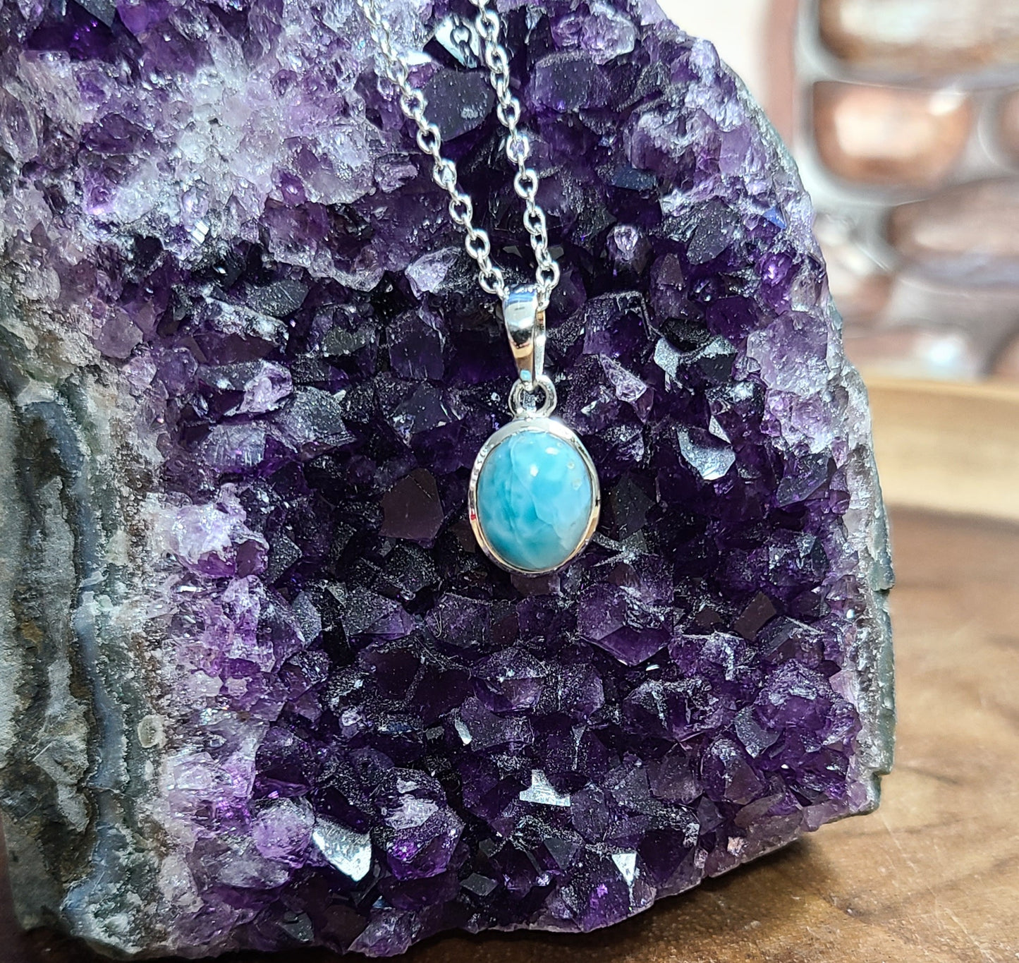 Larimar - 925 Sterling Silver Necklace