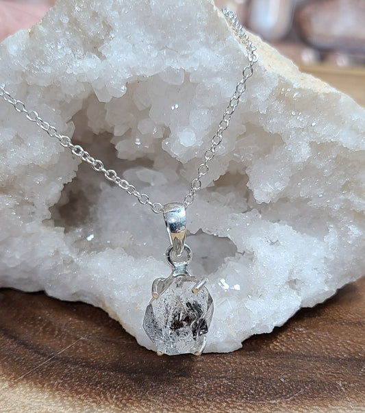Herkimer Diamond - 925 Sterling Silver Necklace