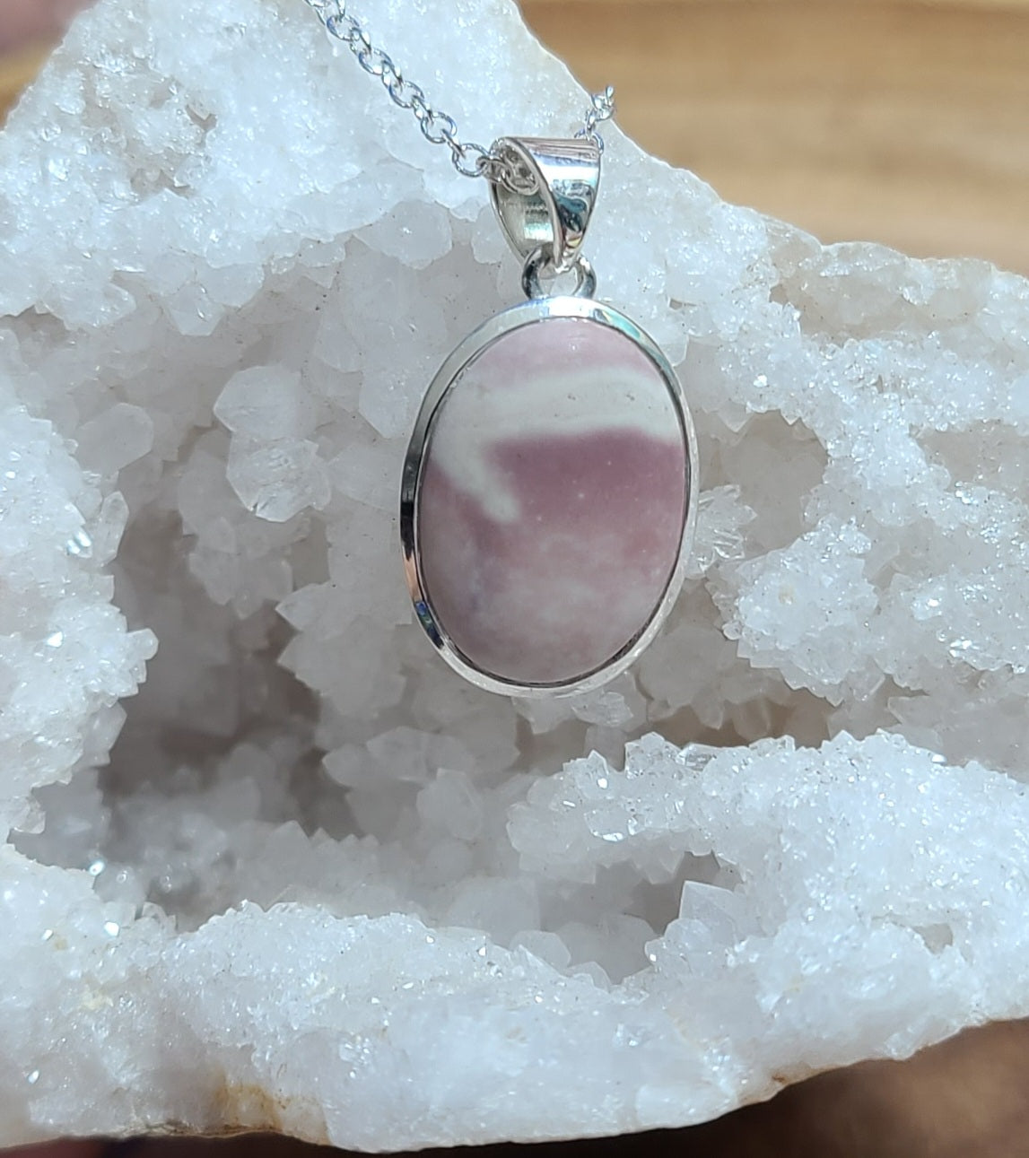 Porcelain Jasper - 925 Sterling Silver Necklace