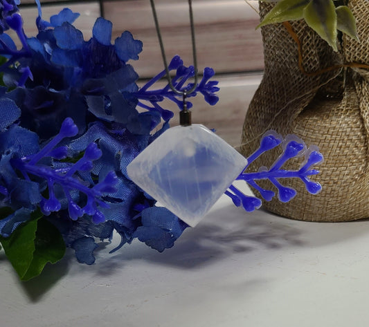 Rhombus Selenite Pendants