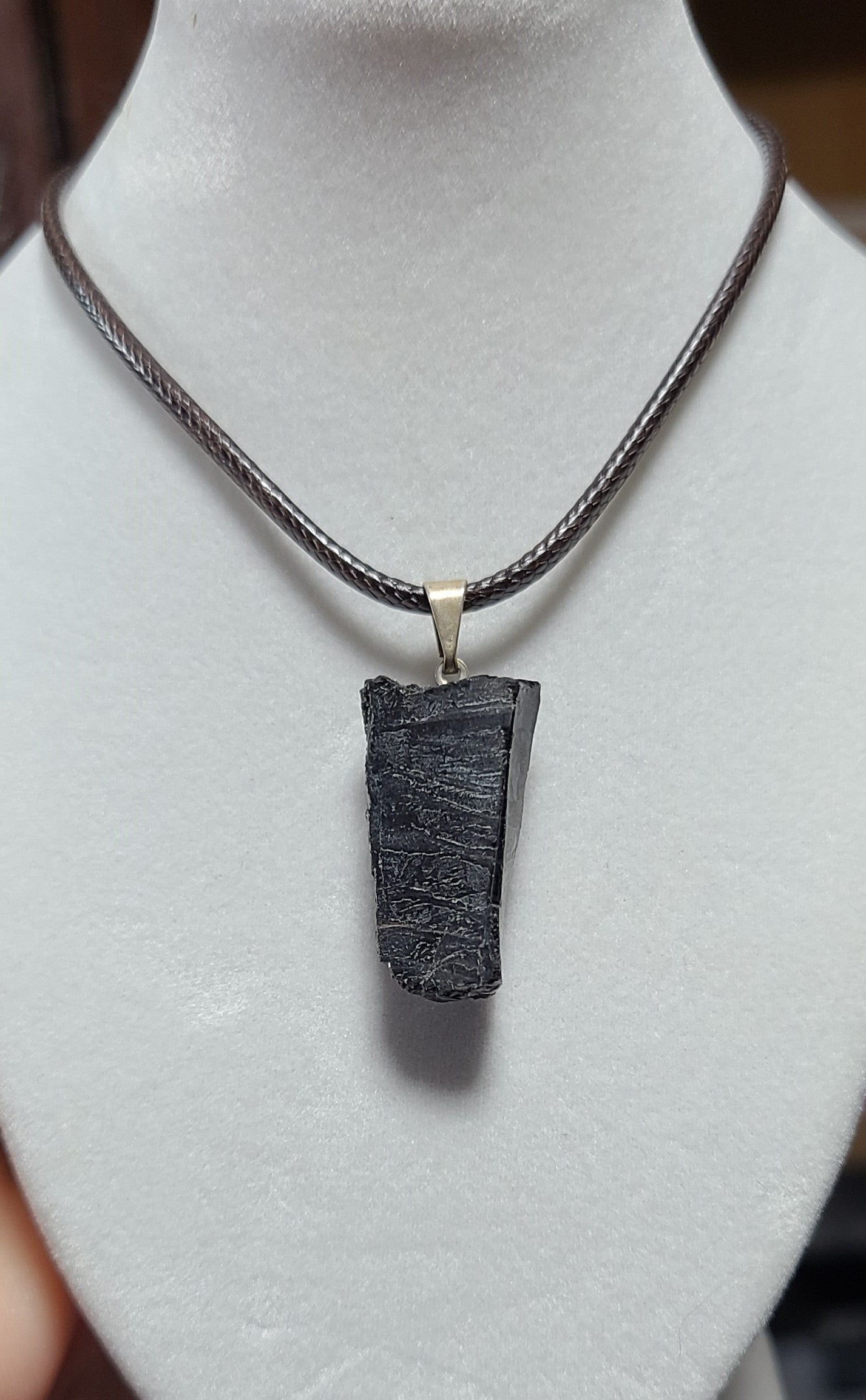 Raw Chlorite Included Black Tourmaline Pendants