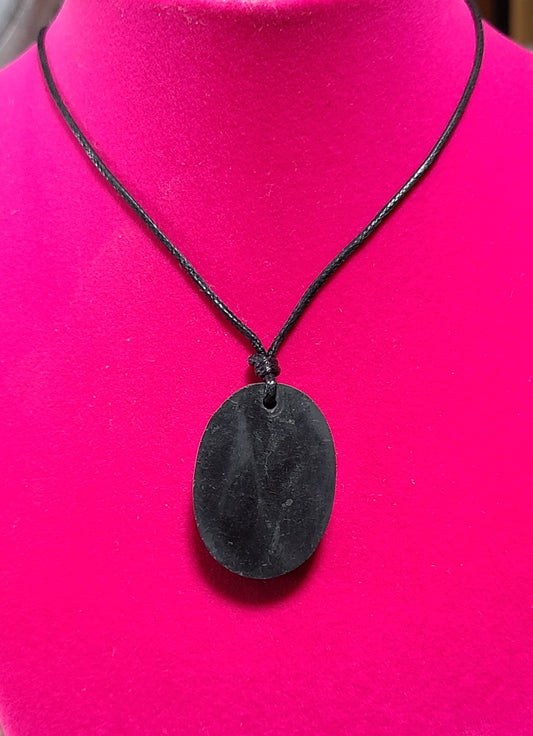 Shield Yourself Polished Shungite Pendant Necklaces