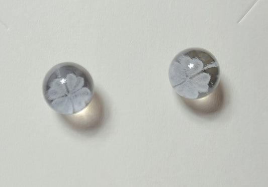 Four-Leaf Clover Quartz Stud Earrings