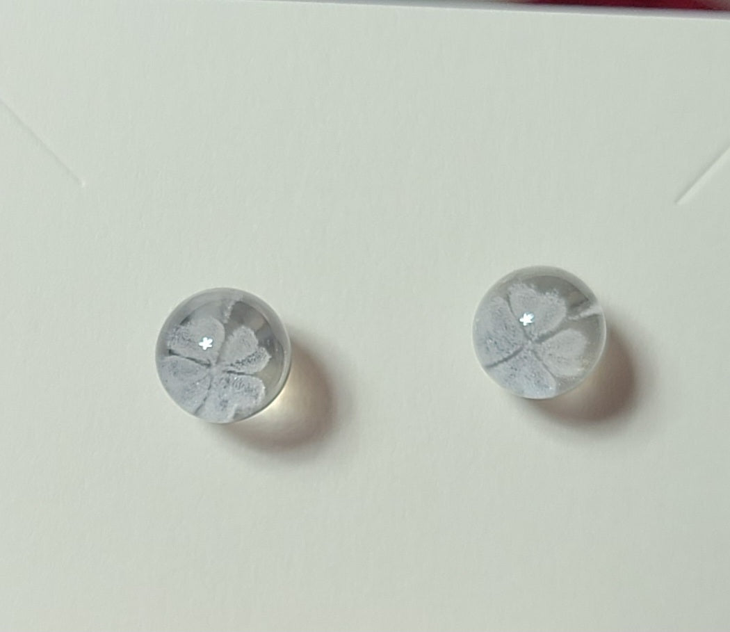 Four-Leaf Clover Quartz Stud Earrings