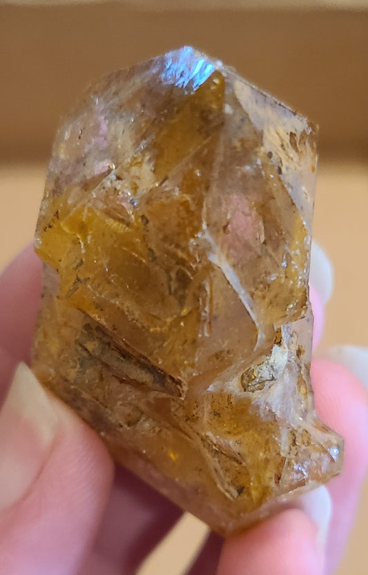 Rare Red Amphibole Quartz with Rutile Inclusions / Skeletal Elestial