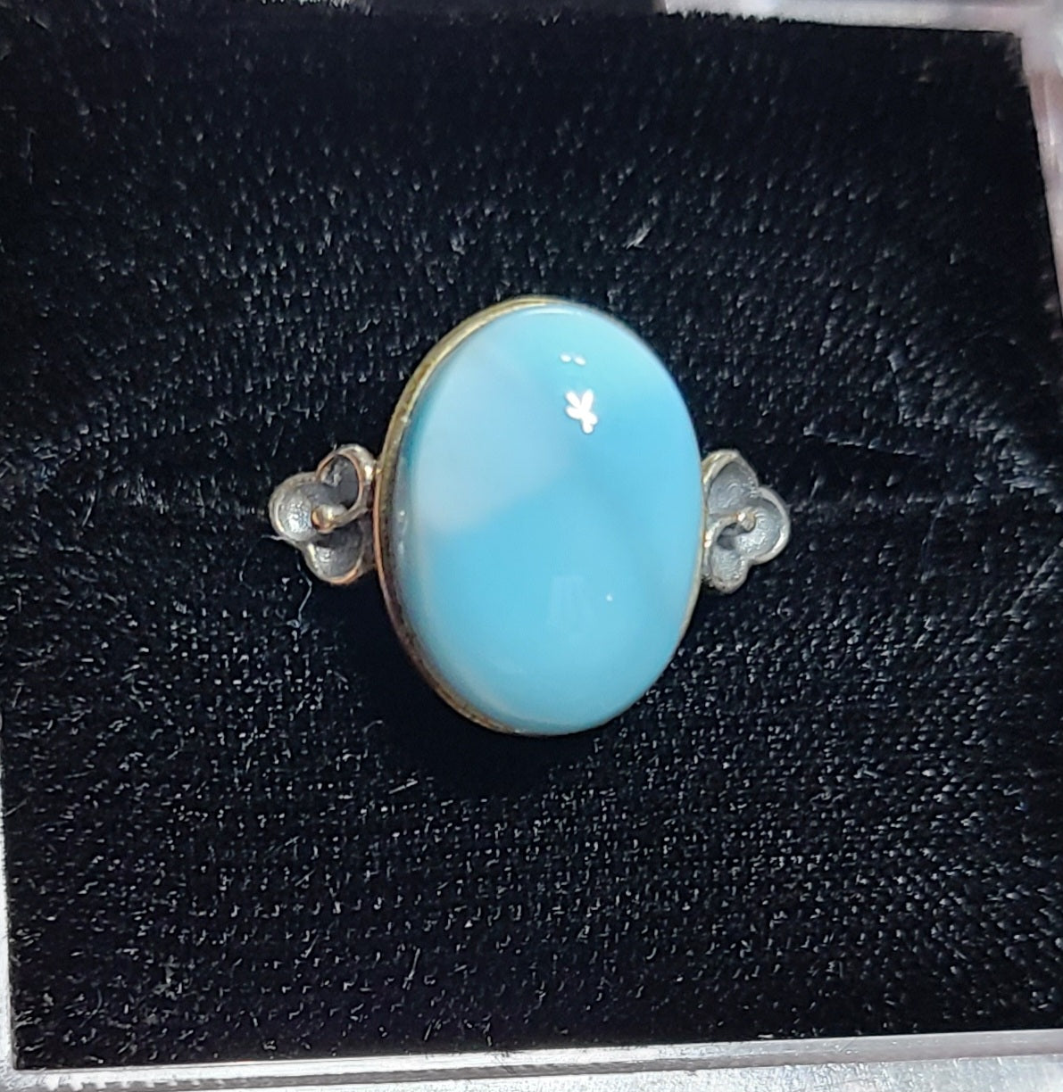 HQ Larimar - 925 Sterling Silver Rings - Healing & Enlightening