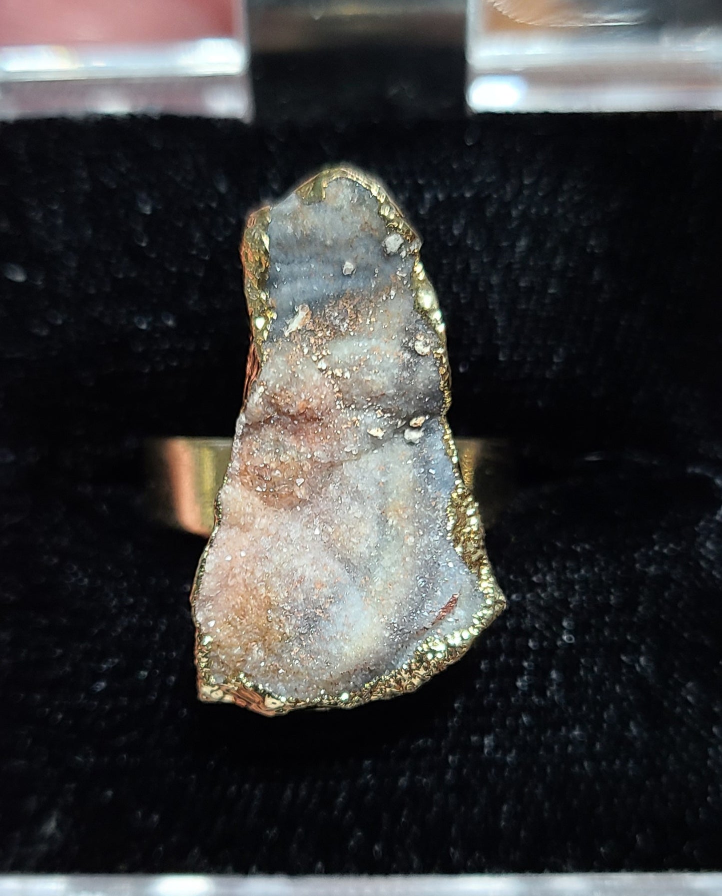 Adjustable Druzy Agate Rings - Clarity, Intuition, Strength