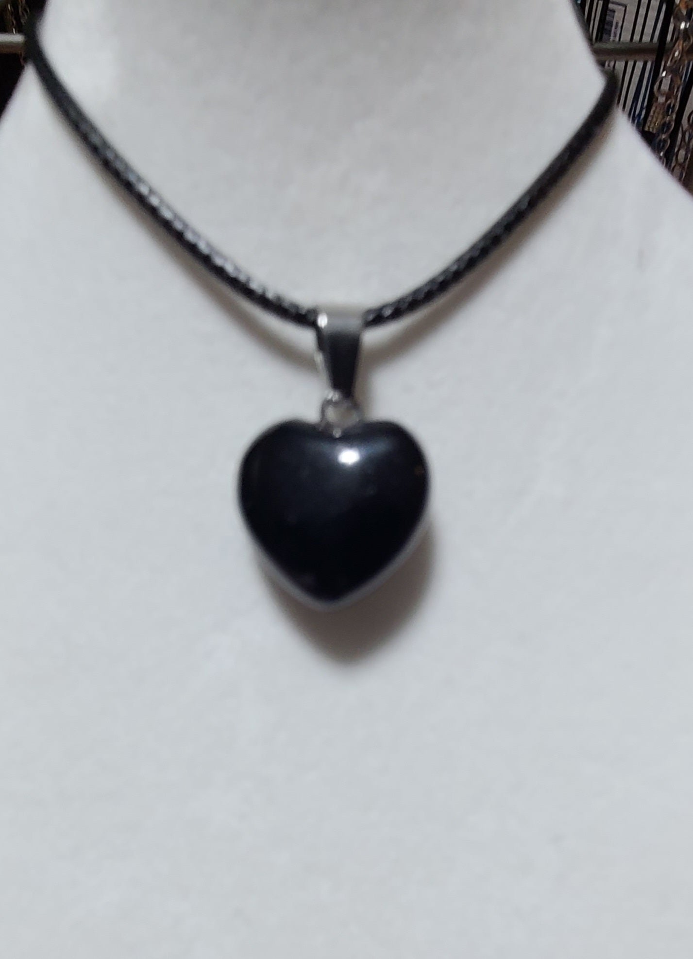 "Puffy" Gemstone Heart Necklaces - Choose Your Gemstone