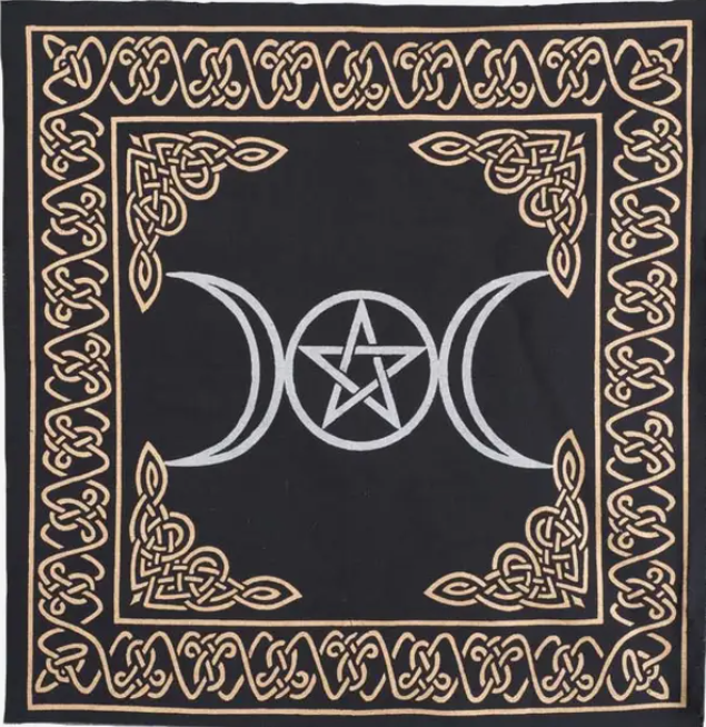 Triple Moon Pentacle Altar Cloths