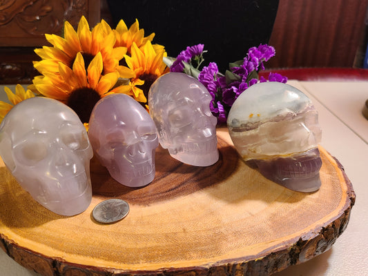 Carved Fluorite Skulls