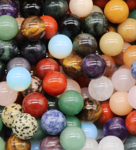 Gemstone Spheres / 30mm - Amethyst, Fluorite, Bloodstone & More!